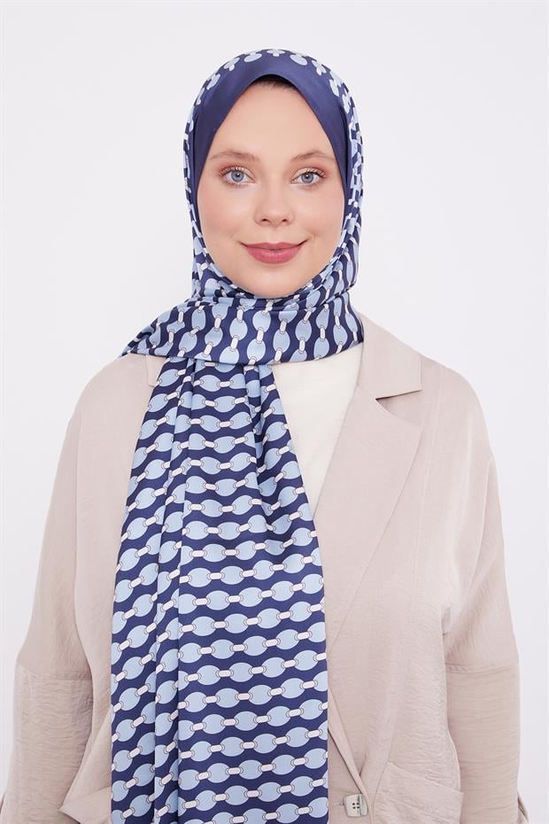 Saks Elips Desen Angel Şal