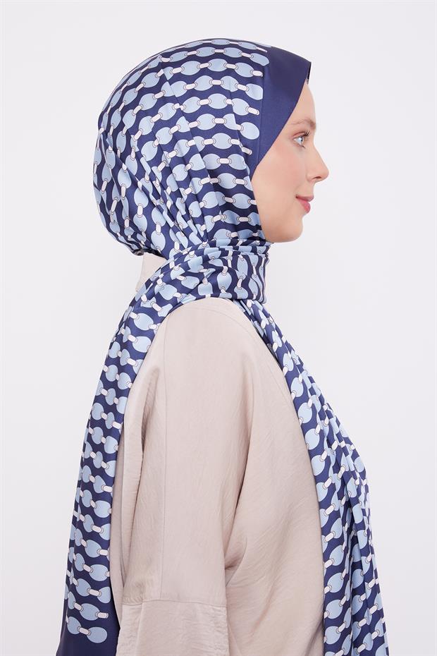 Saks Elips Desen Angel Şal