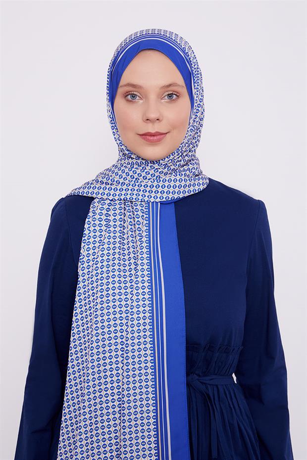 Saks Elips Desen Club Şal