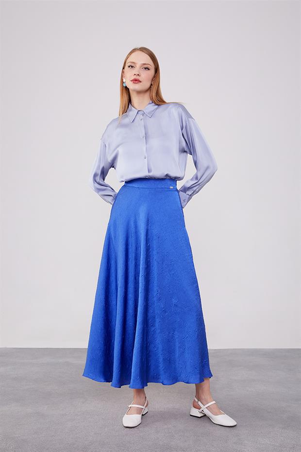 Saks Kraş Saten Etek