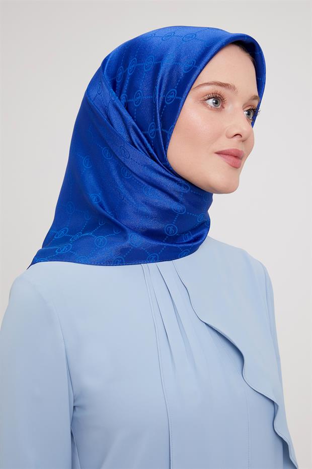 Saks L Baskılı Kristal Jakarlı Eşarp