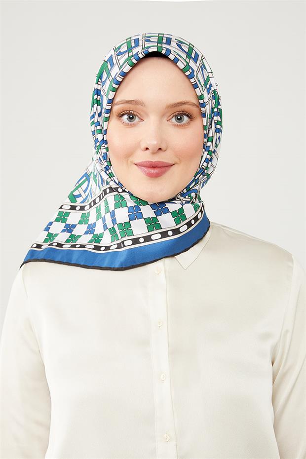 Saks LVD Baskılı Trend Twill Eşarp