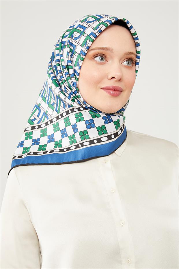 Saks LVD Baskılı Trend Twill Eşarp