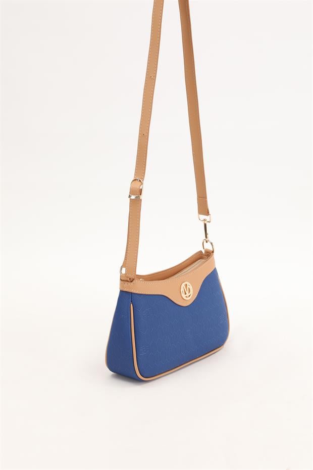 Saks Fermuarlı Petek Desen Omuz Çantası