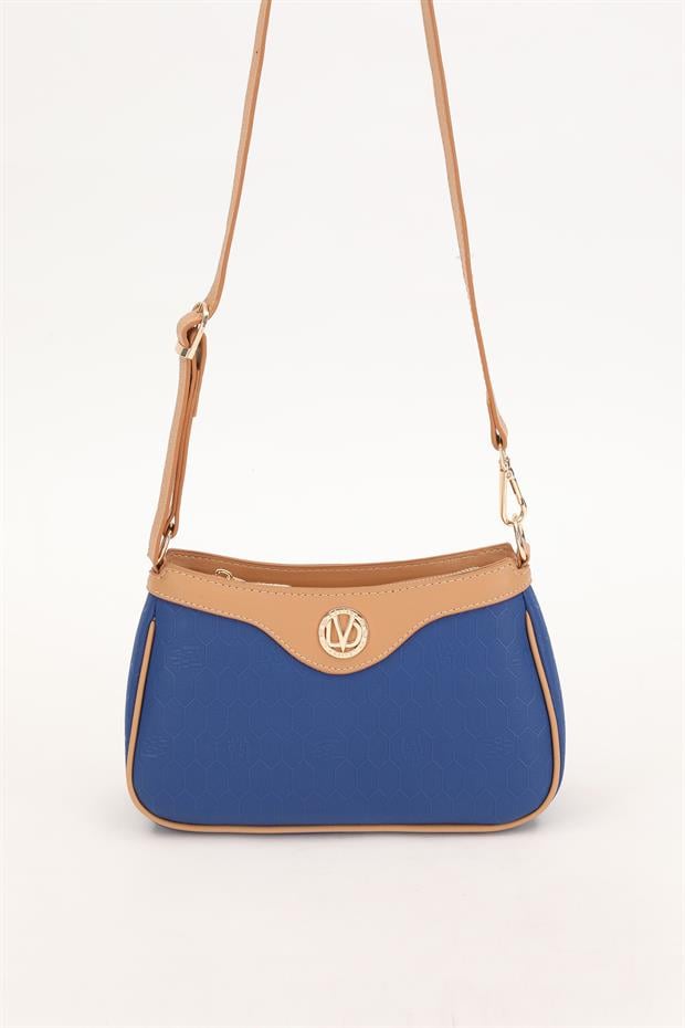 Saks Fermuarlı Petek Desen Omuz Çantası