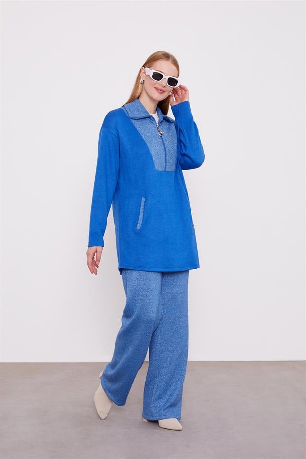 Saks Sim Detaylı Kaşmir İkili Takım