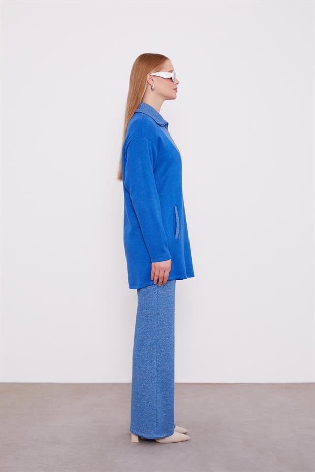 Saks Sim Detaylı Kaşmir İkili Takım