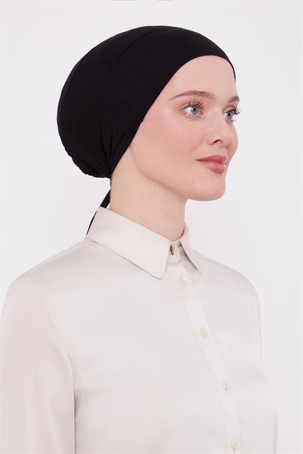 Siyah Silikonlu Kaymaz Bone