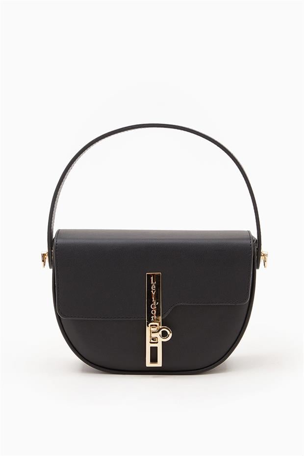 Siyah Kilit Kapamalı El Çantası