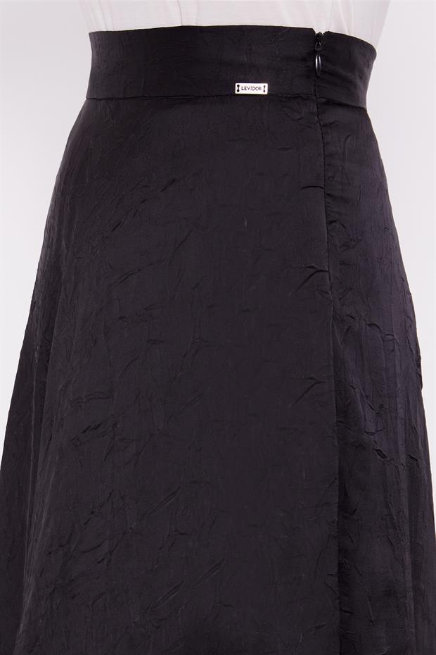 Siyah Kraş Saten Etek