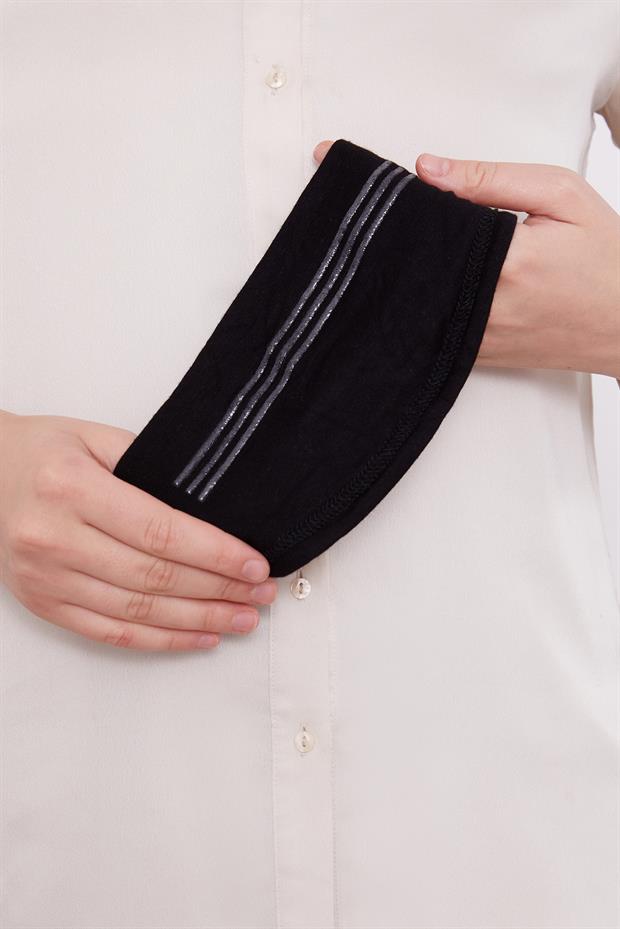 Siyah Silikonlu Bandana