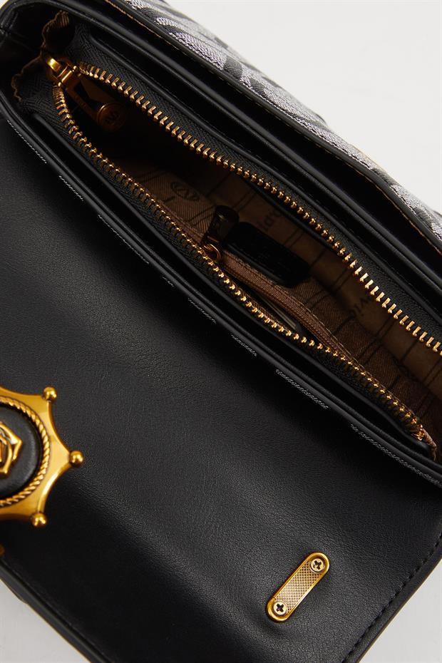 Siyah Zincir Askılı Omuz Çantası