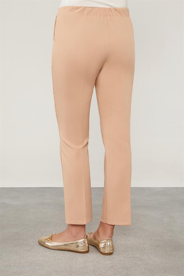 Somon Beli Lastikli Cep Detaylı Pantolon