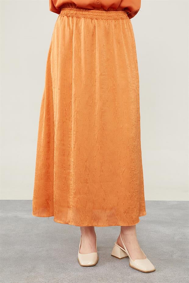 Somon Beli Lastikli Saten Etek