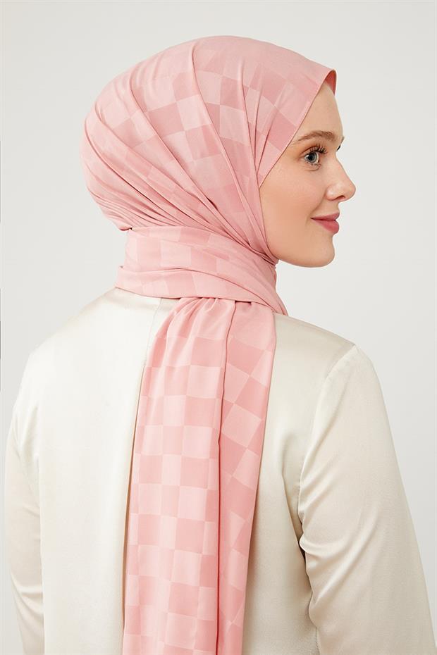 Somon Dama Desen Jakarlı Elegance Şal