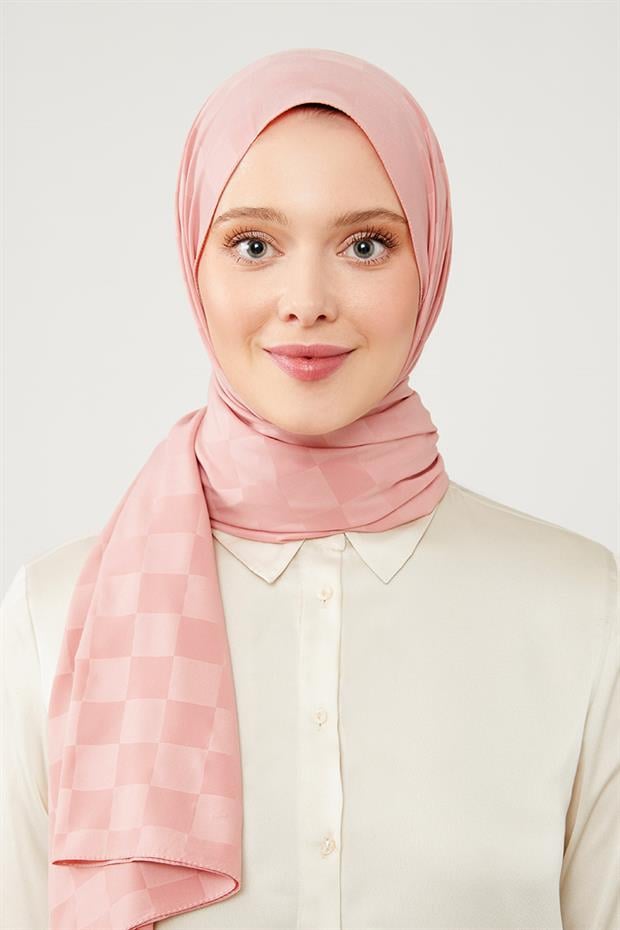 Somon Dama Desen Jakarlı Elegance Şal