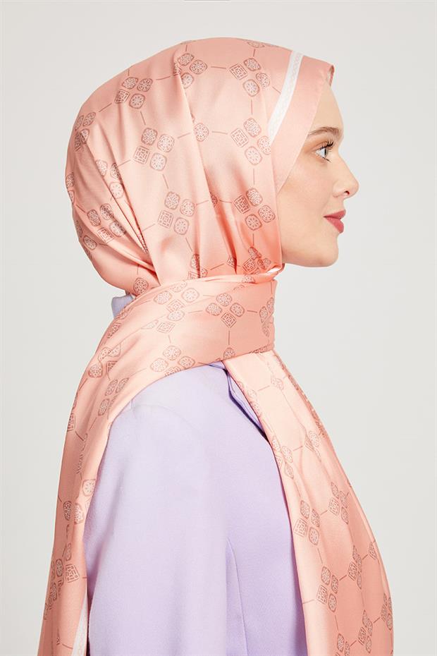 Somon Geometrik Desen Angel Şal