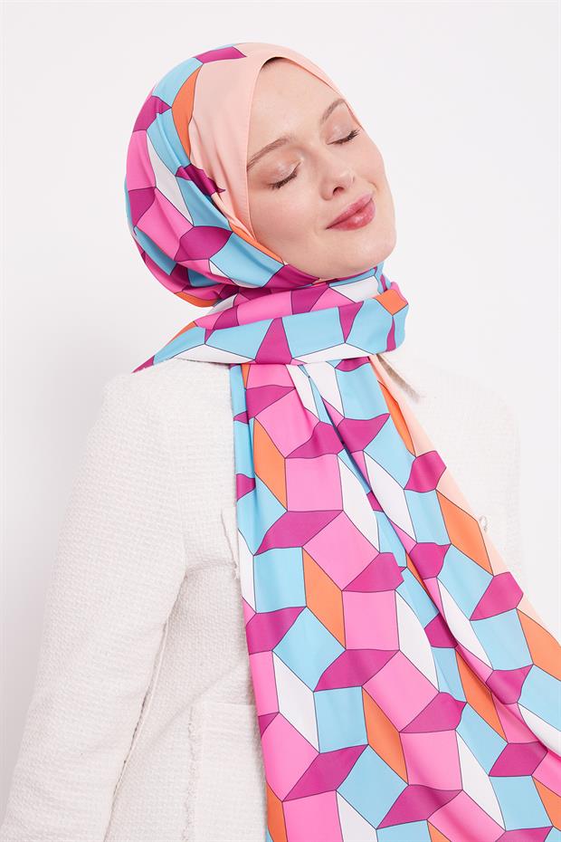 Somon Geometrik Desen Club Şal