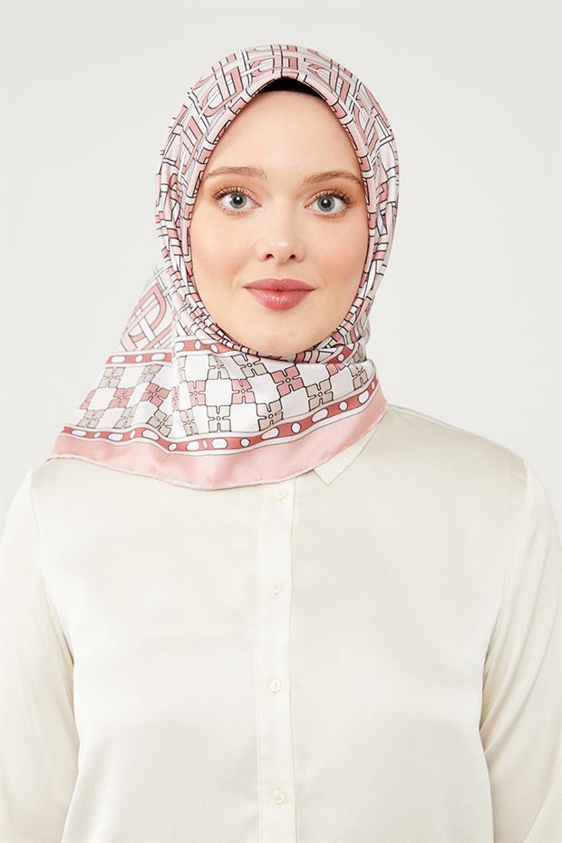 Somon LVD Baskılı Trend Twill Eşarp