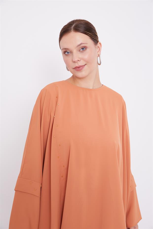 Somon Taş İşlemeli Tunik Takım