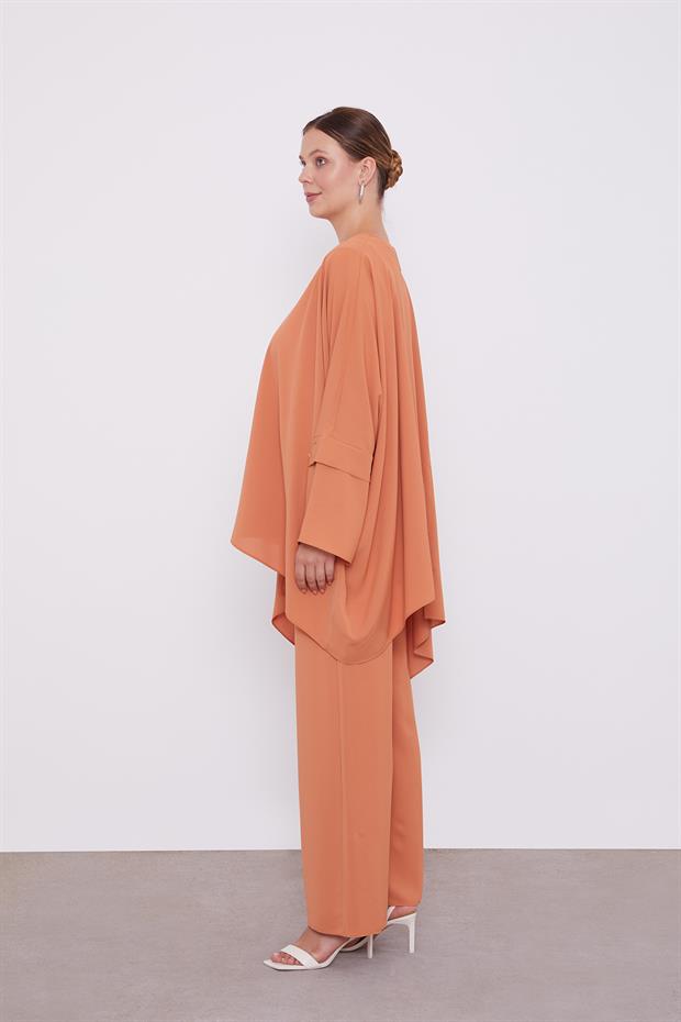 Somon Taş İşlemeli Tunik Takım