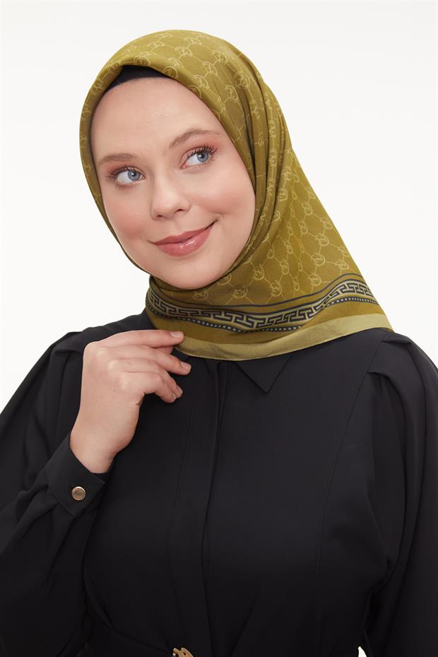Su Yeşili L Desen Aura Eşarp