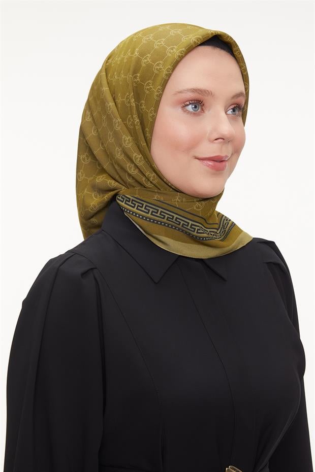 Su Yeşili L Desen Aura Eşarp