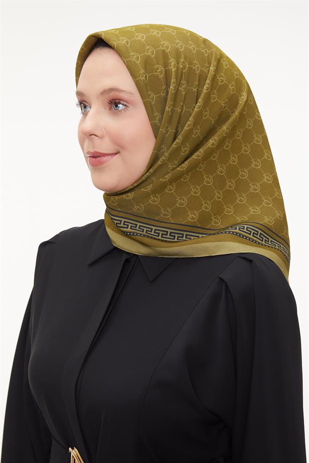 Su Yeşili L Desen Aura Eşarp