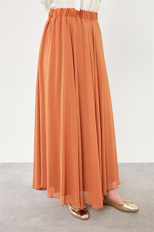 Taba Beli Lastikli Kloş Etek