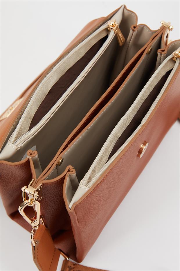 TABA CAMEL Zincir Toka Detay Omuz Çantası