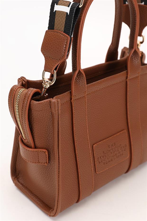 Taba Çılarılabilir Askı Yazı Baskılı El Çantası