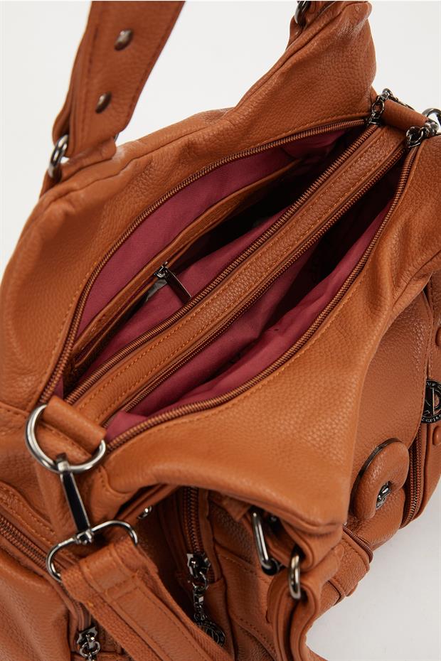 Taba Zımba Kemer Askılı Omuz Çantası