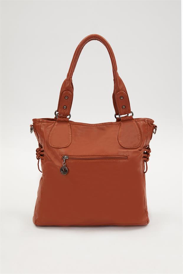 Taba Kuş Gözü Detaylı Omuz Çantası