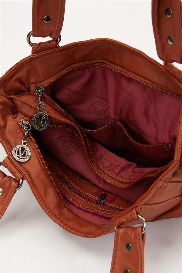 Taba Kuş Gözü Detaylı Omuz Çantası