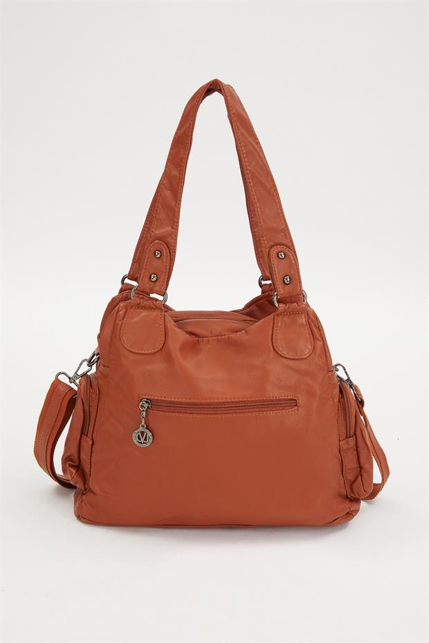 Taba Kanguru Cep Detaylı Omuz Çantası