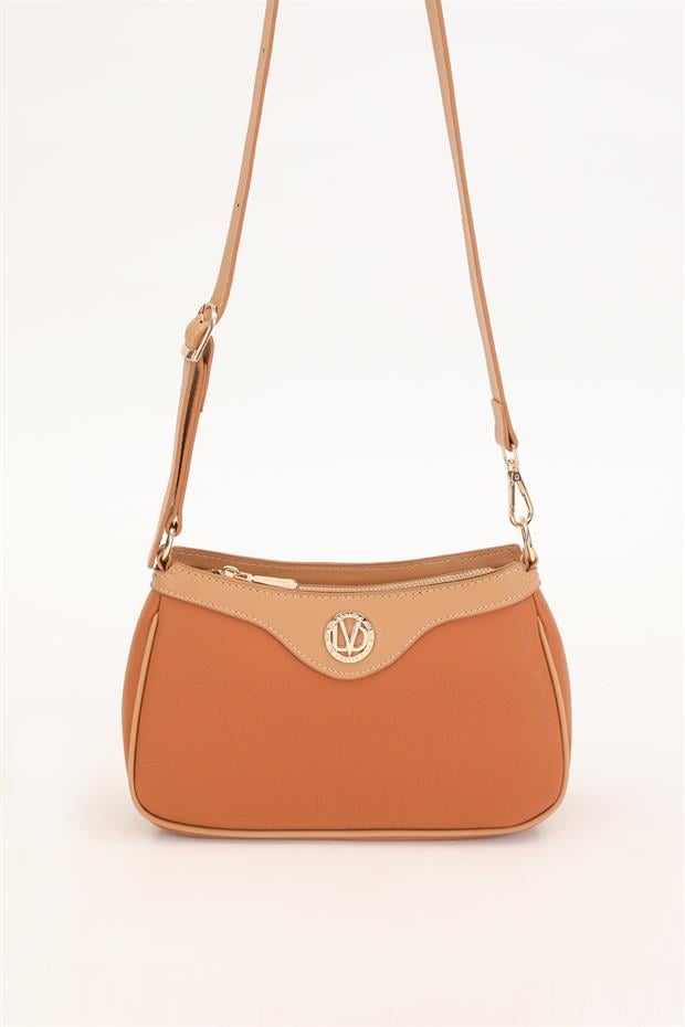 Taba Fermuarlı Petek Desen Omuz Çantası