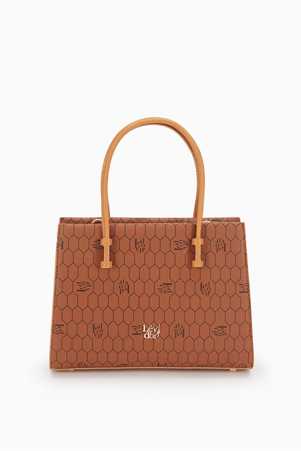 Taba Petek Baskılı Üç Gözlü El Çantası