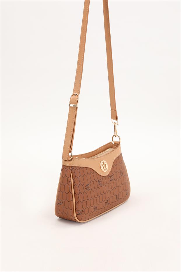 Taba Petek Desen Omuz Çantası