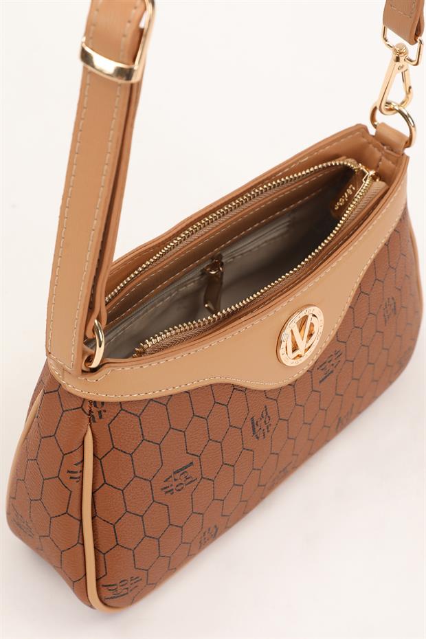 Taba Petek Desen Omuz Çantası