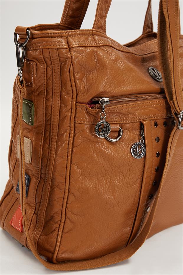 Taba Renk Detaylı Omuz Çantası