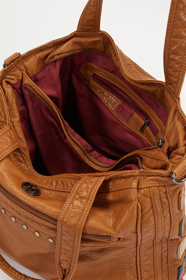 Taba Renk Detaylı Omuz Çantası