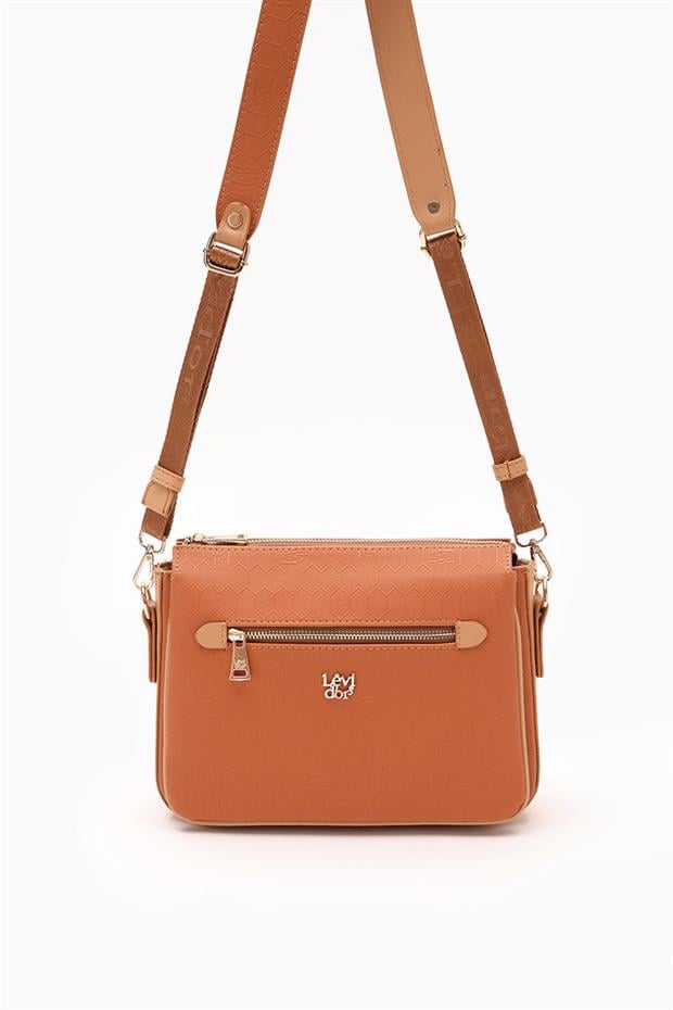 Taba Yazı Baskılı Omuz Çantası