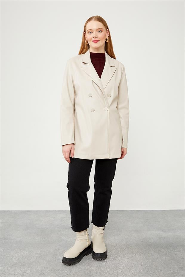 Taş Blazer Deri Ceket