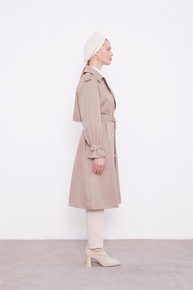 Taş Ekose Astarlı Trençkot