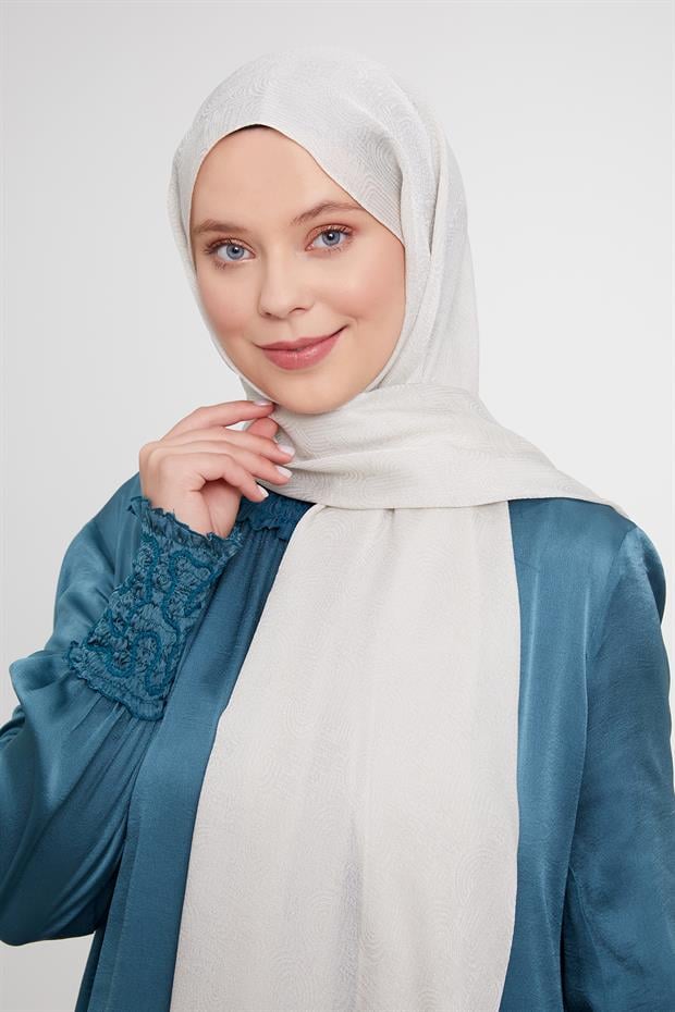 Taş Hologram Desen Jakarlı Janjan Şal