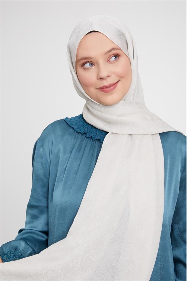 Taş Hologram Desen Jakarlı Janjan Şal