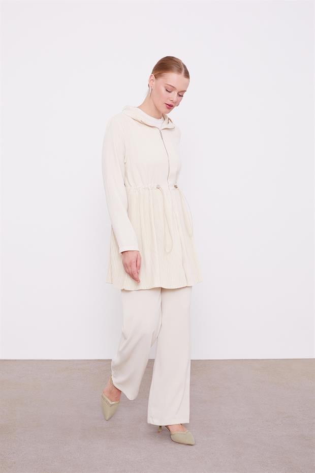 Taş Kapusonlu Beli İp Buzgulu İkili Takım