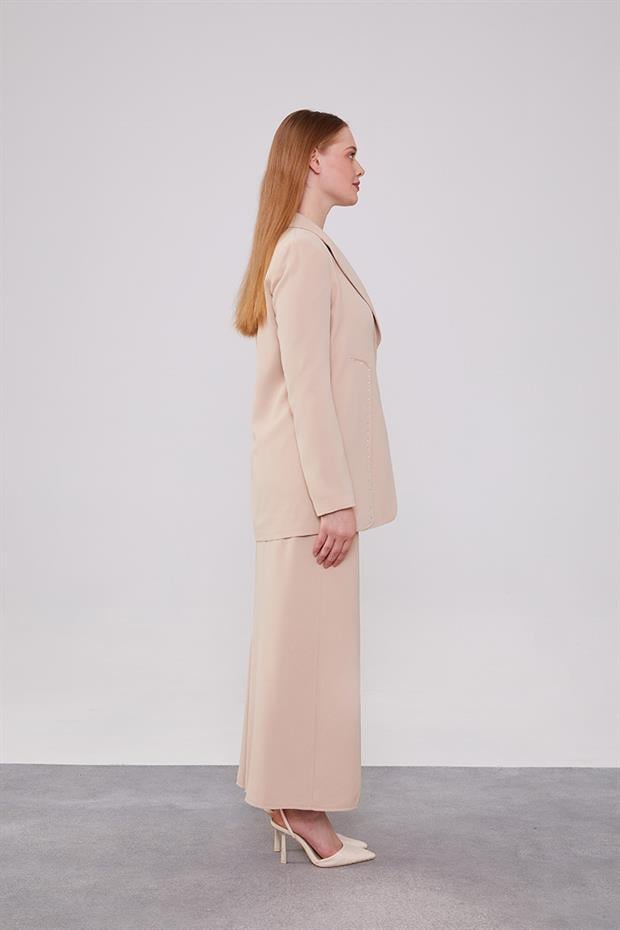 Taş Taş Detaylı Ceket Takım