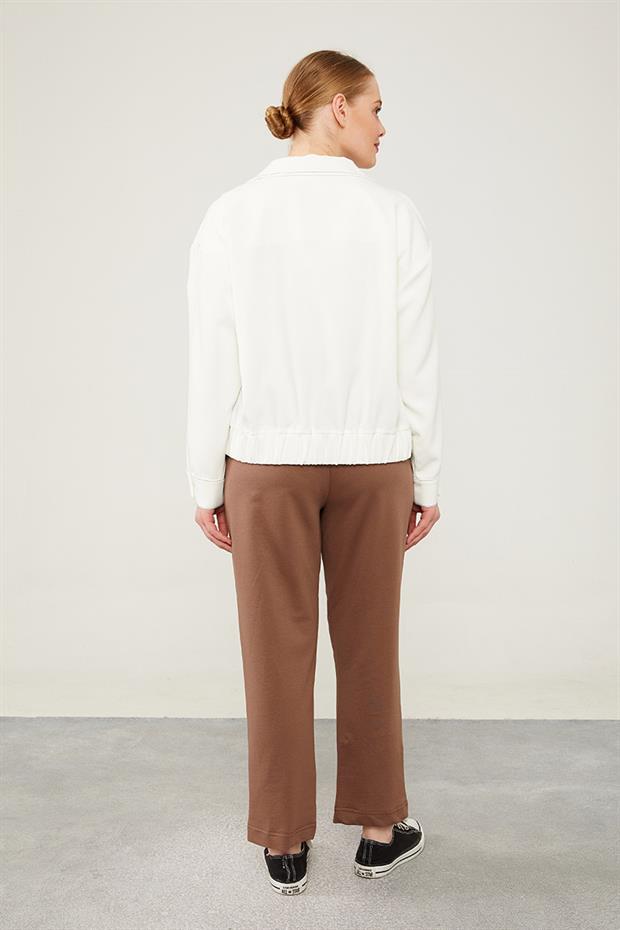 Toprak Beli Lastikli Bağıcıklı Pantolon