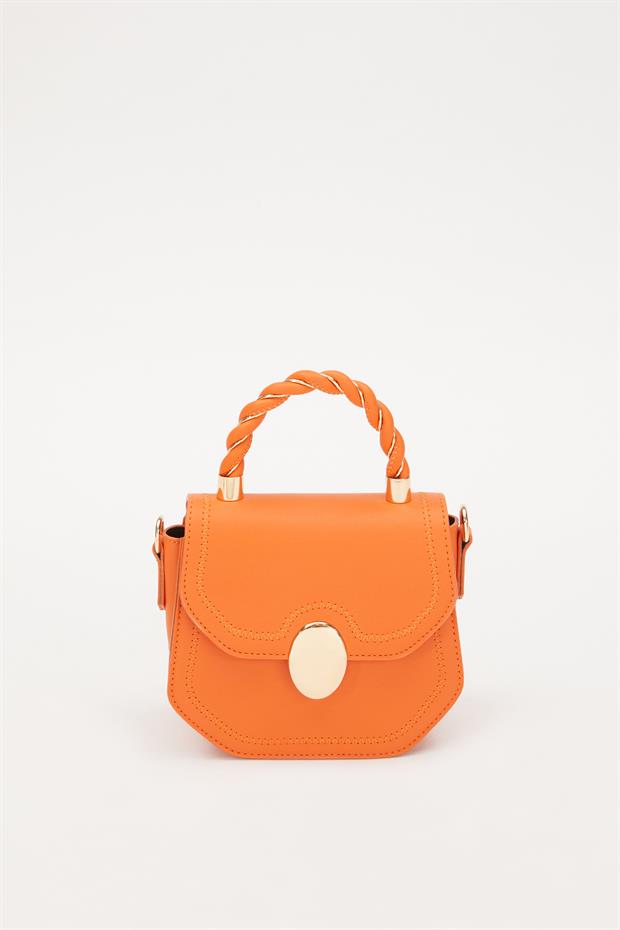 Turuncu Burgu Tasarım El Çantası
